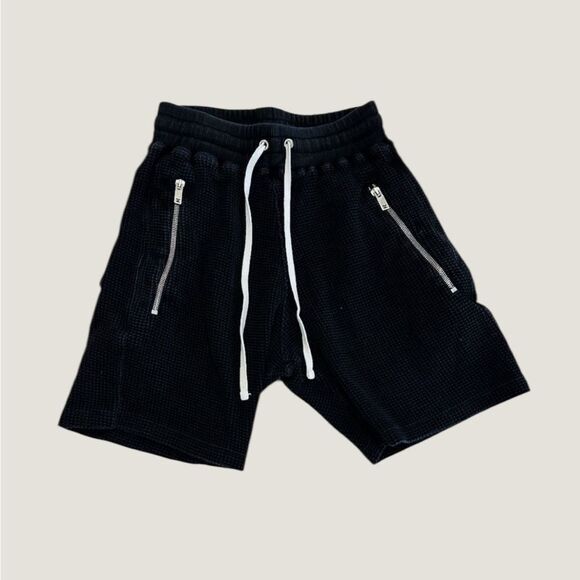 REPRESENT black Waffle Shorts - Picture 1 of 3